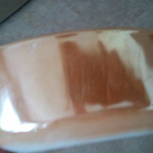 Vintage Anchor Hocking Fire King peach lustreware 2 casseroles